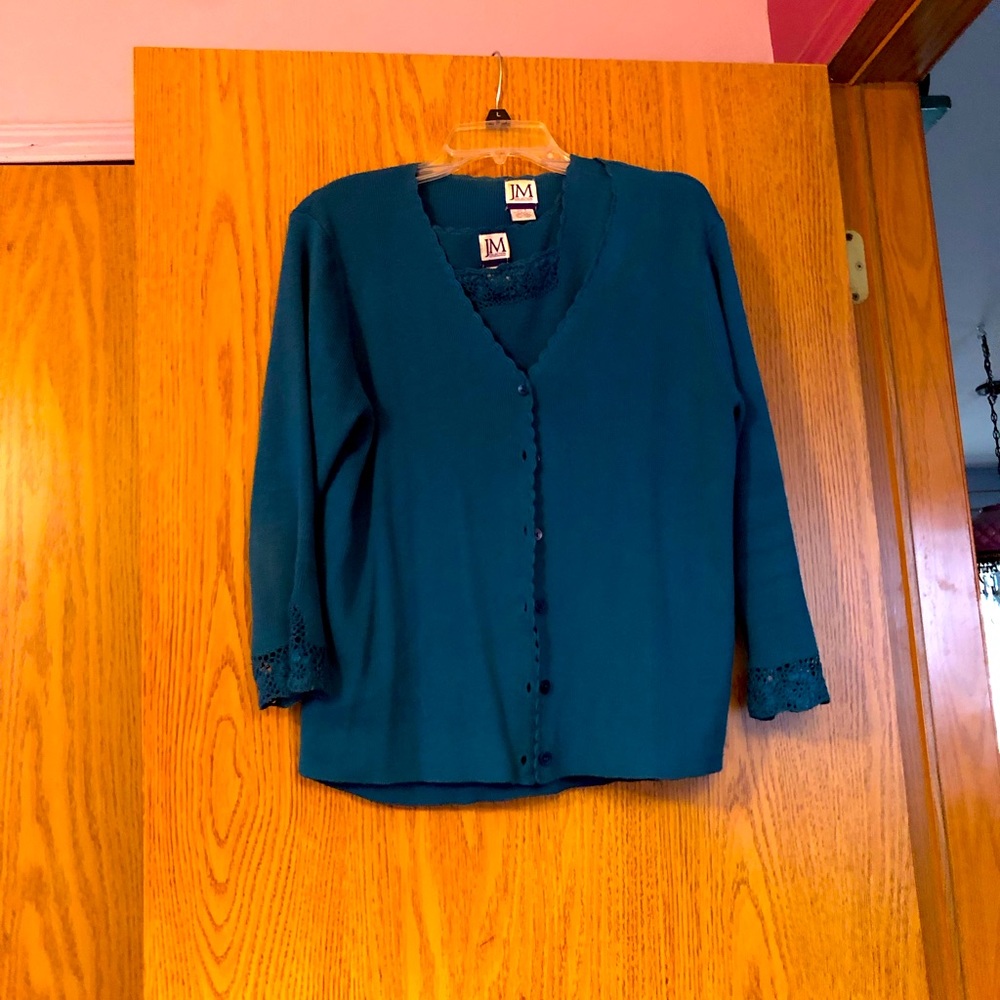 JM sweater set with matching tank top.  Size L